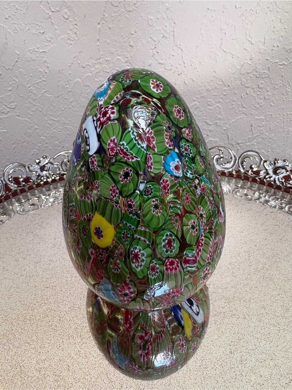 Vintage Murano Millefiori Egg